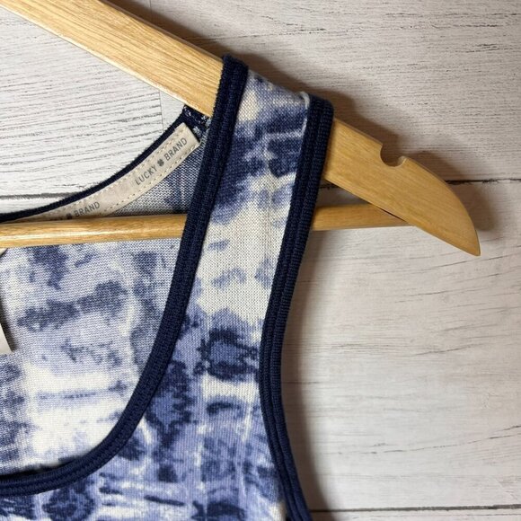 Lucky Brand Tank Top Womens Size Medium Blue Tie Dye Super Soft Comfy Cozy - Picture 8 of 12